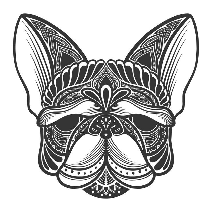 Ilustración de mandala de animales dibujada a mano
