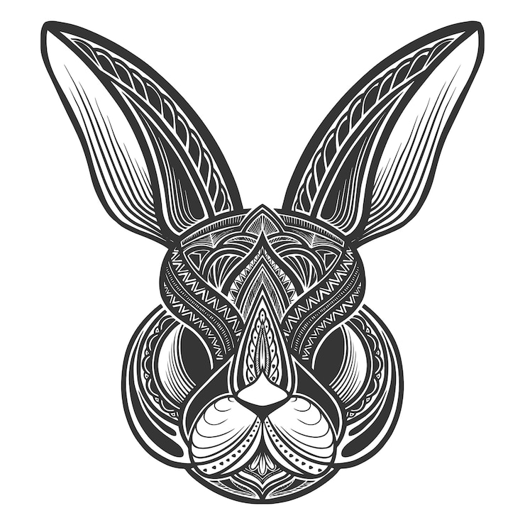 Vector gratuito ilustración de mandala de animales dibujada a mano
