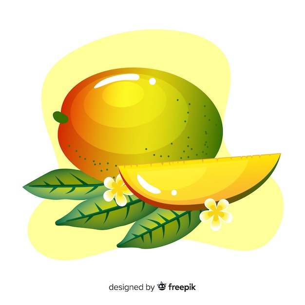 Ilustración mango dibujado a mano