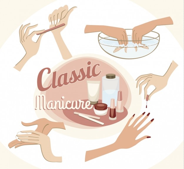 Ilustración manicura classic