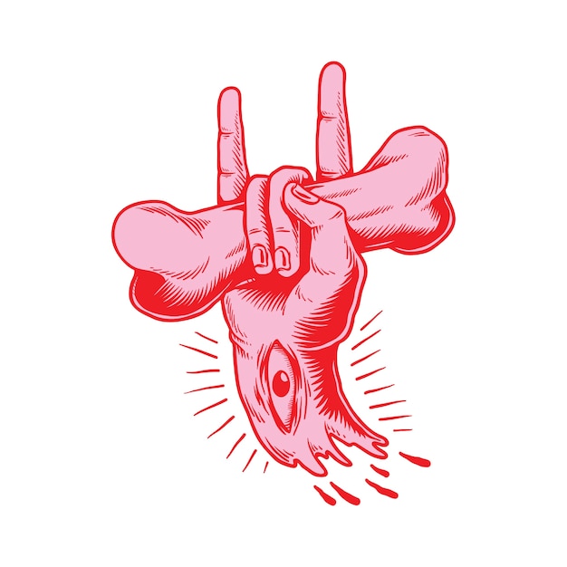 Vector gratuito ilustración de la mano que sostiene el icono de hueso