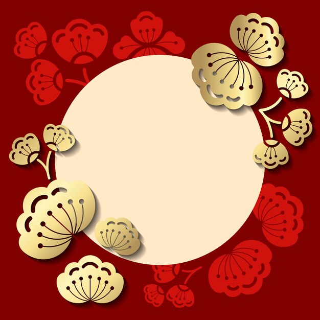 Ilustración de maqueta de año nuevo chino