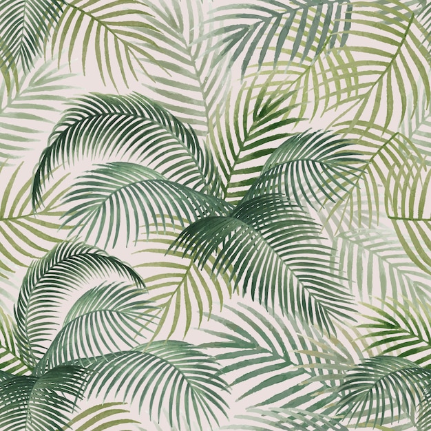 Vector gratuito ilustración de maqueta de patrón de hojas de palma