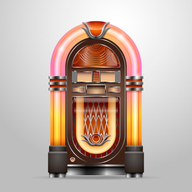 Ilustración de máquina de discos realista