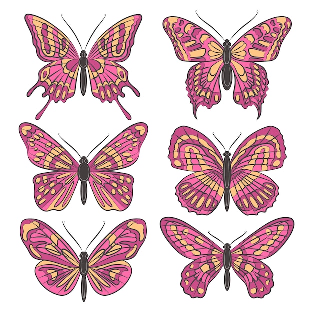 Vector gratuito ilustración de mariposa dibujada a mano