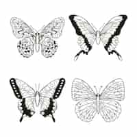 Vector gratuito ilustración de mariposa dibujada a mano