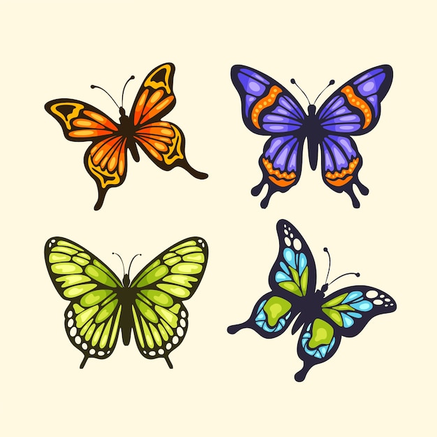 Ilustración de mariposa dibujada a mano