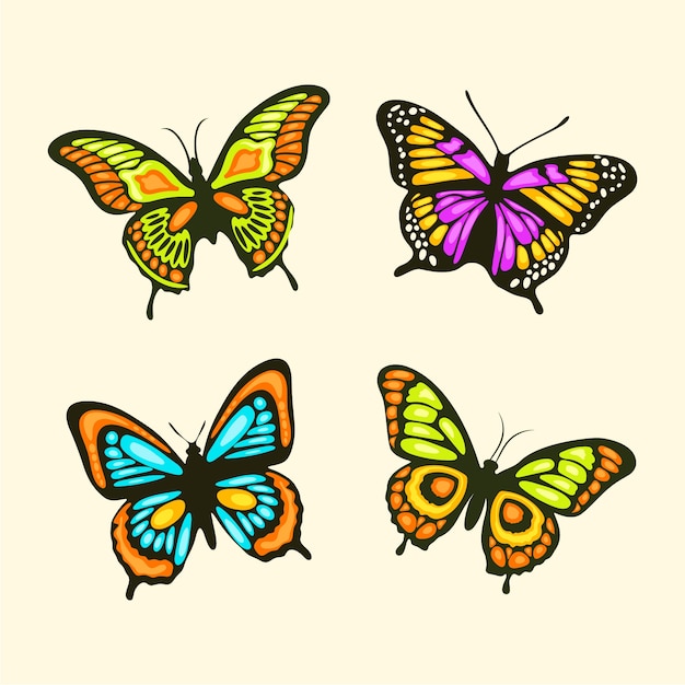 Vector gratuito ilustración de mariposa dibujada a mano