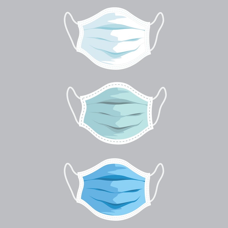 Vector gratuito ilustración de máscara médica facial