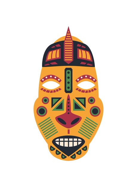 Ilustración de la máscara nigeriana