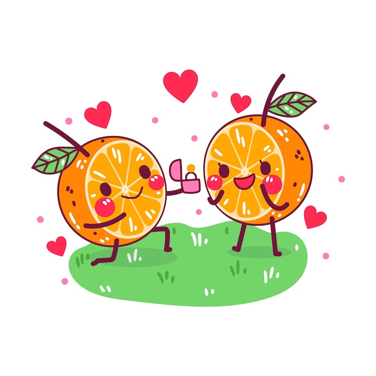 Vector gratuito ilustración de media naranja dibujada a mano