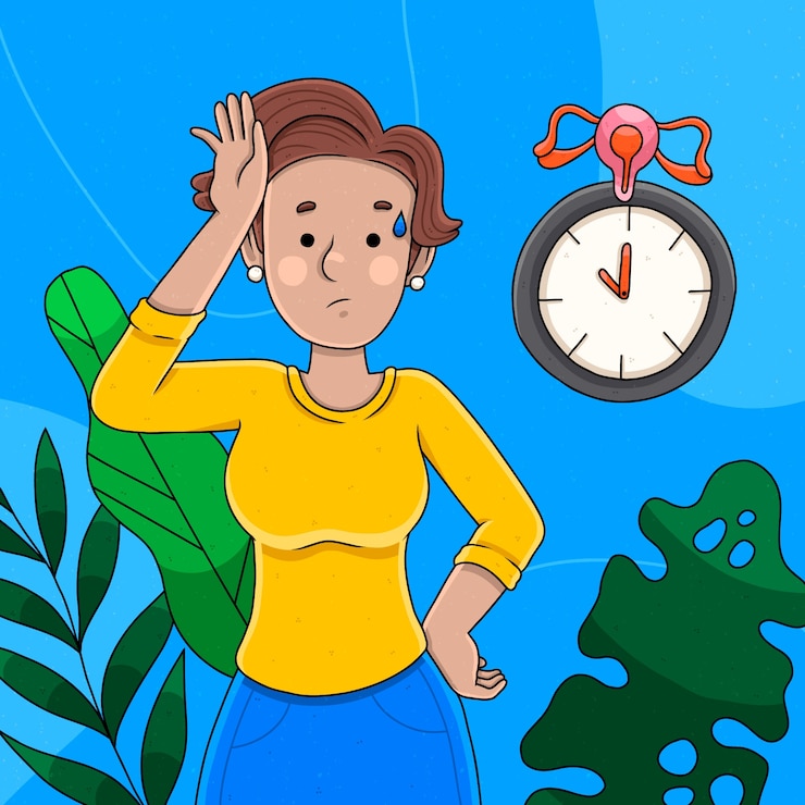 Vector gratuito ilustración de menopausia dibujada a mano