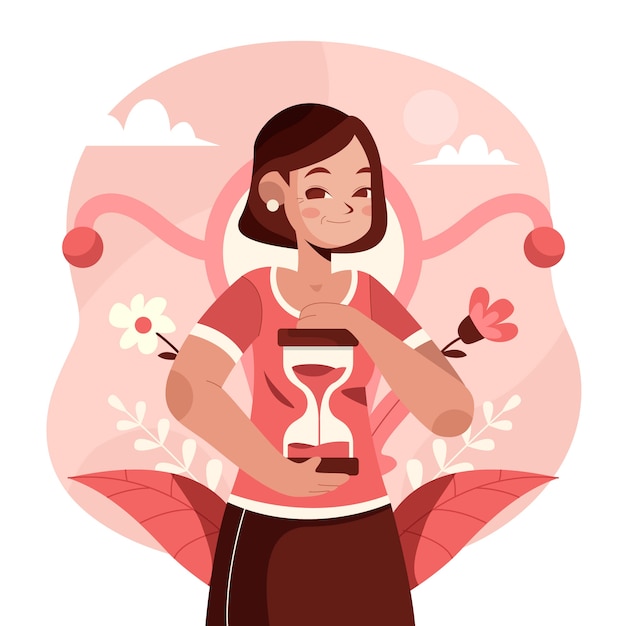 Vector gratuito ilustración de menopausia de diseño plano