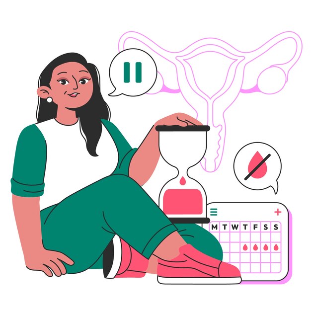 Ilustración de la menopausia