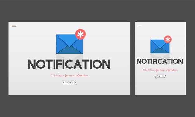 Ilustración del mensaje de notificación