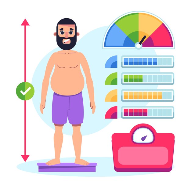 Ilustración de metabolismo de diseño plano