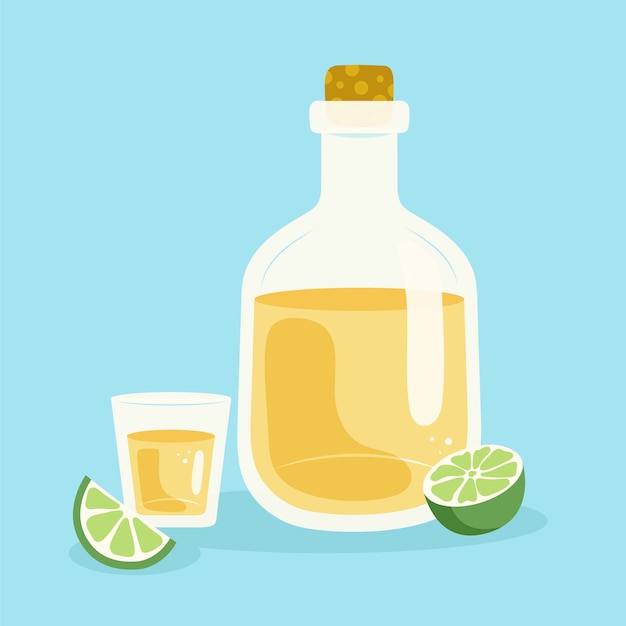 Vector gratuito ilustración de mezcal en estilo dibujado a mano