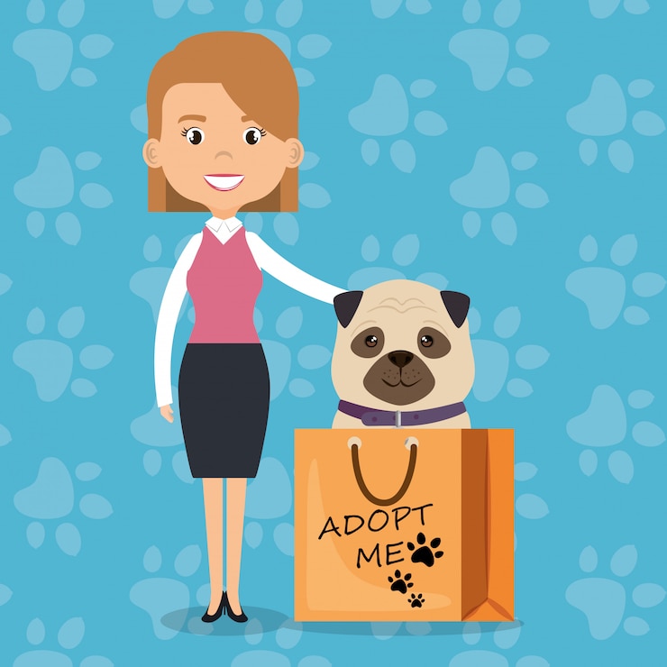 Vector gratuito ilustración de miembros de la familia con personajes de mascotas