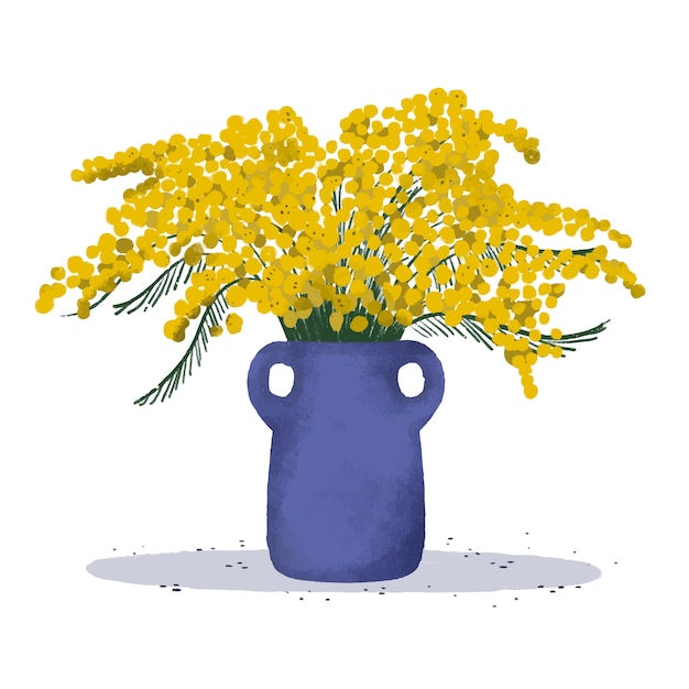 Vector gratuito ilustración de mimosa dibujada a mano