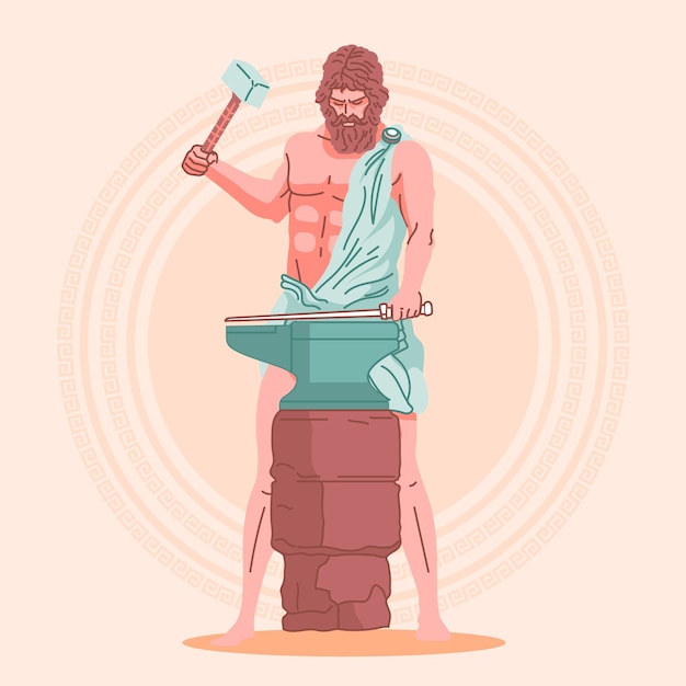 Vector gratuito ilustración de mitología de diseño plano dibujado a mano