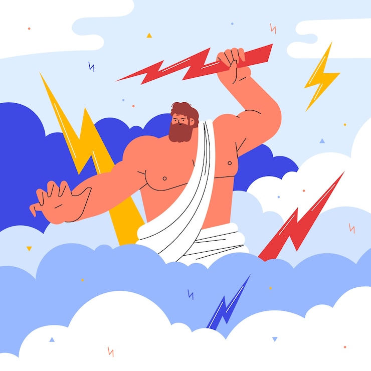 Vector gratuito ilustración de mitología griega de diseño plano dibujado a mano