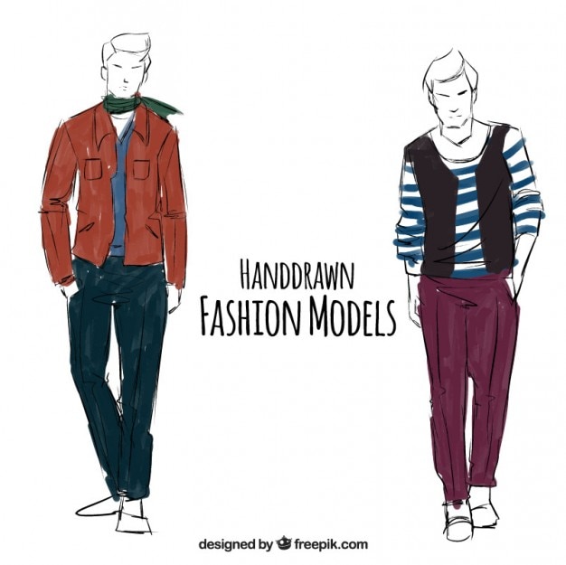 Vector gratuito ilustración de moda masculina