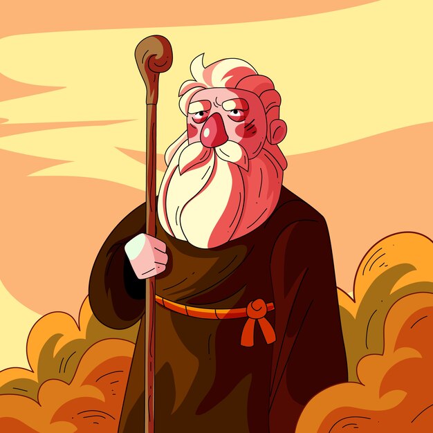 Ilustración de moisés dibujado a mano