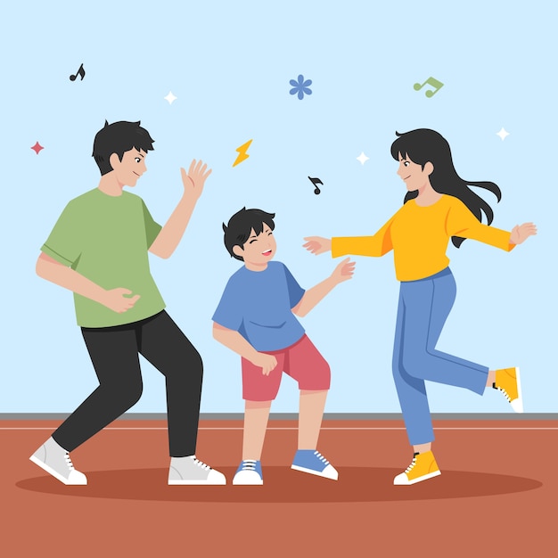 Vector gratuito ilustración de momentos familiares dibujados a mano