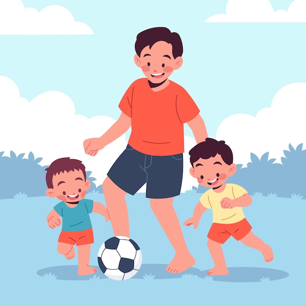 Vector gratuito ilustración de momentos familiares dibujados a mano