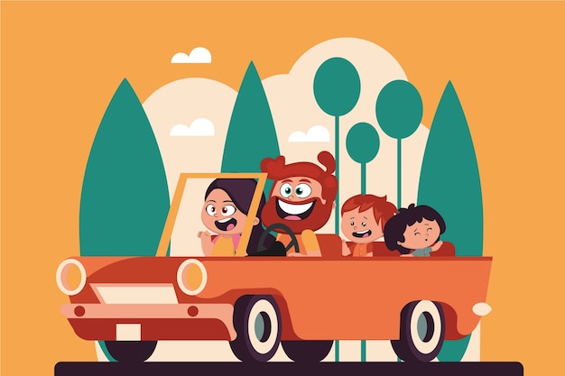 Vector gratuito ilustración de momentos familiares dibujados a mano