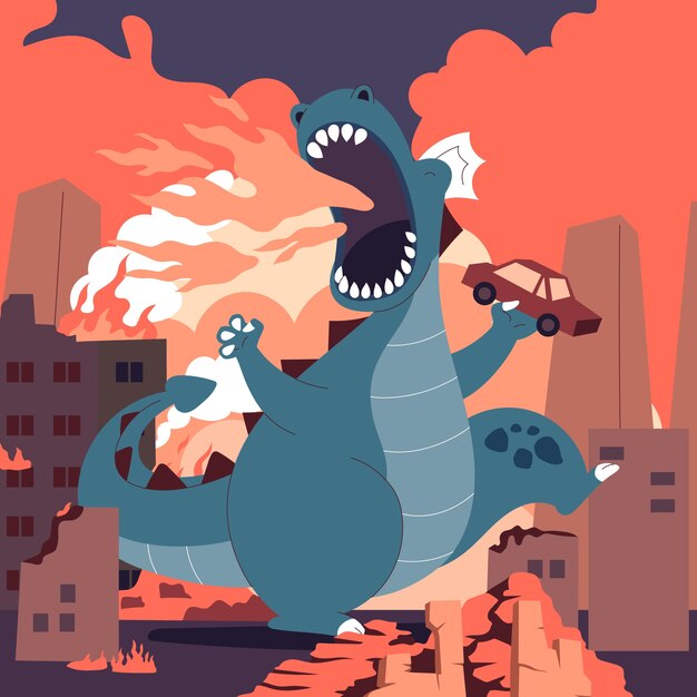Ilustración de monstruo dibujada a mano