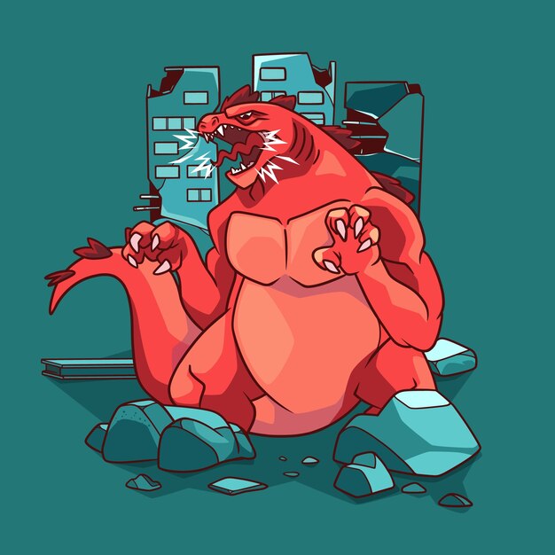 Ilustración de monstruo dibujada a mano