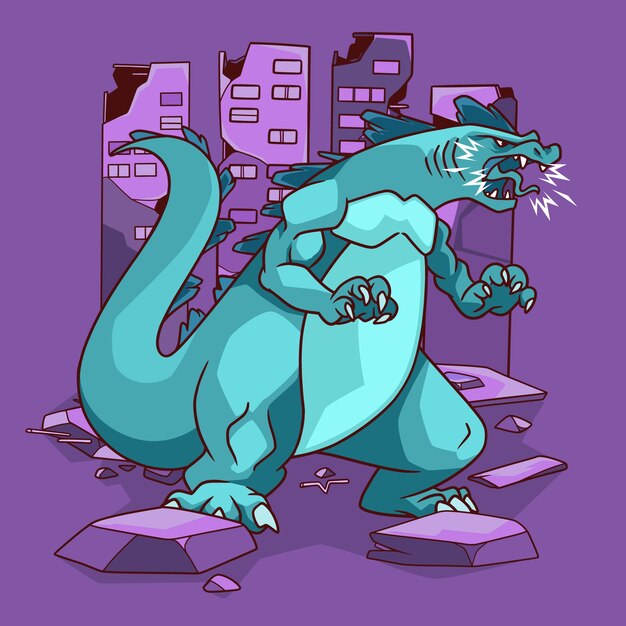 Ilustración de monstruo dibujada a mano
