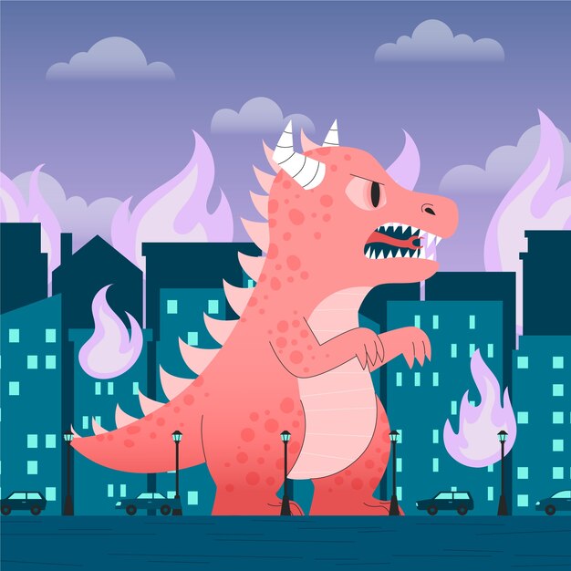 Ilustración de monstruo dibujada a mano