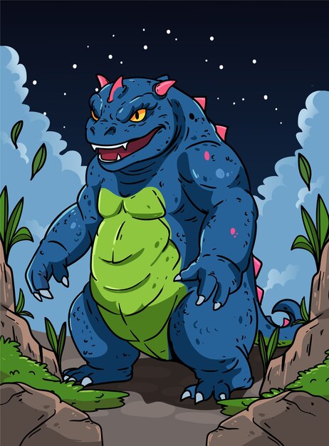 Ilustración de monstruo dibujada a mano
