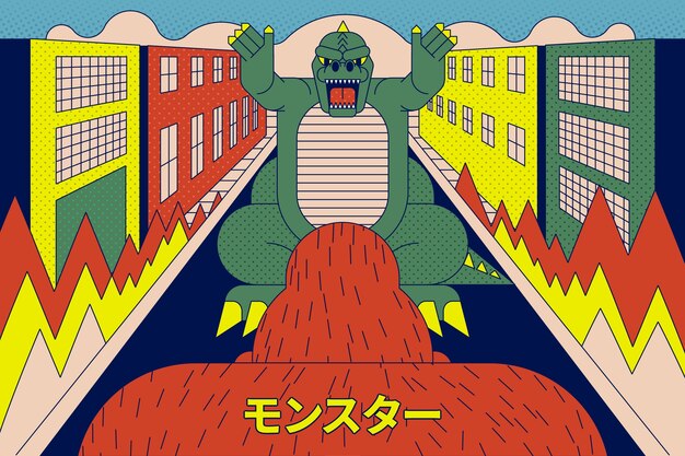 Ilustración de monstruo dibujada a mano
