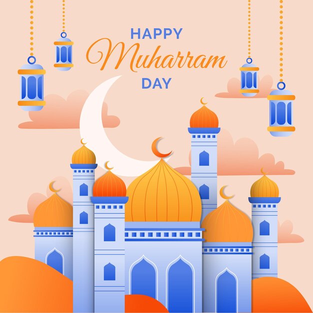 Ilustración de muharram degradado