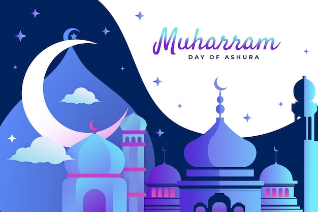 Ilustración de muharram degradado