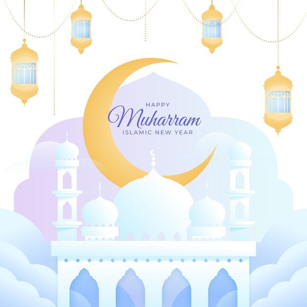 Ilustración de muharram degradado