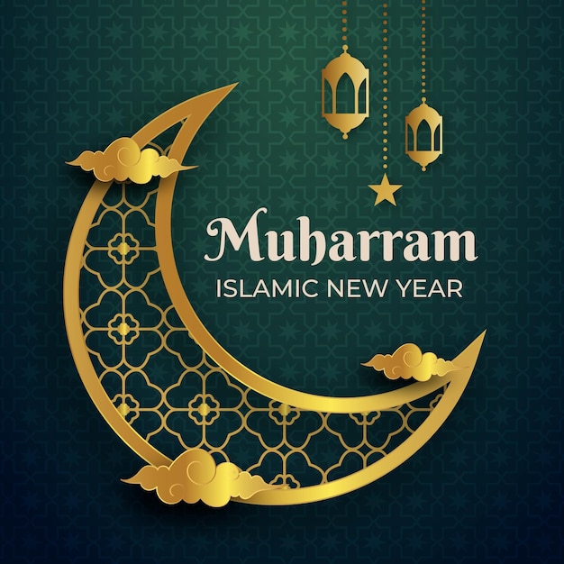 Vector gratuito ilustración de muharram degradado