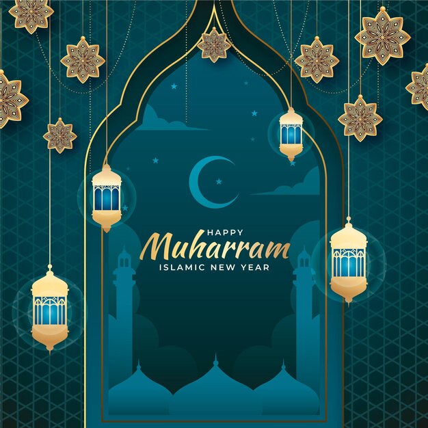 Ilustración de muharram degradado