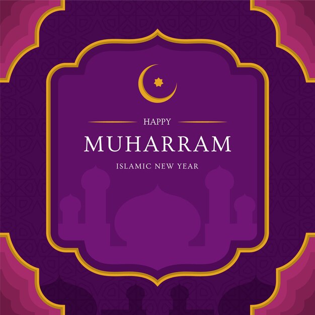 Ilustración muharram plana
