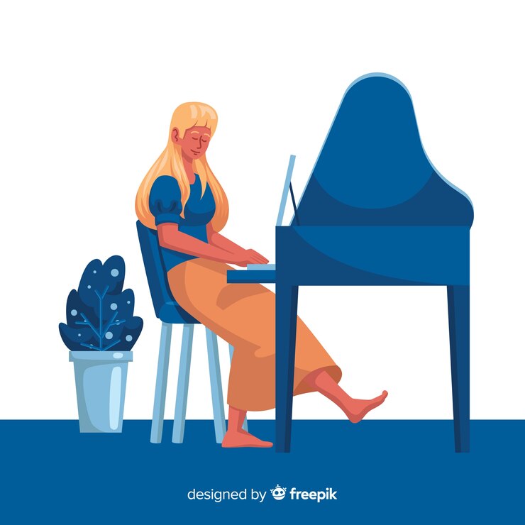Vector gratuito ilustración de mujer disfrutando de su hobby