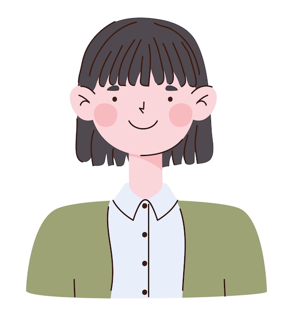 Vector gratuito ilustración de una mujer linda