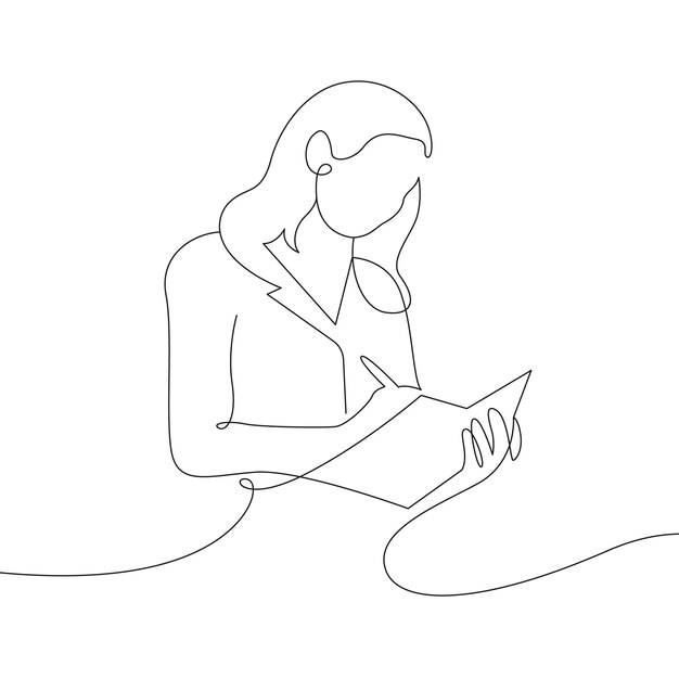 Ilustración de una mujer de negocios dibujada a mano