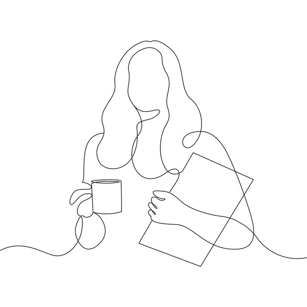 Ilustración de una mujer de negocios dibujada a mano