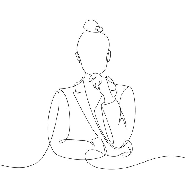 Ilustración de una mujer de negocios dibujada a mano