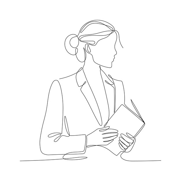 Ilustración de una mujer de negocios dibujada a mano