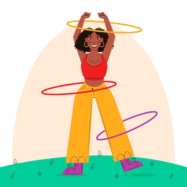 Vector gratuito ilustración de mujer negra dibujada a mano