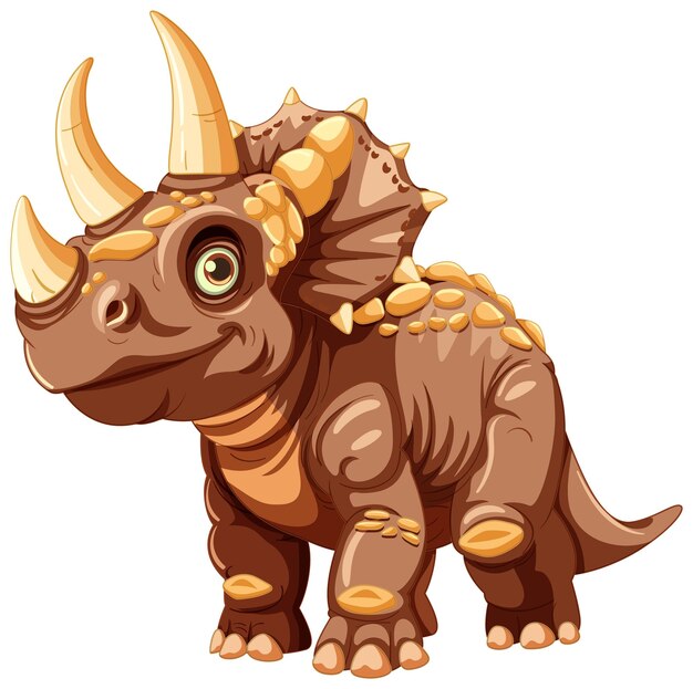 Ilustración muy bonita del dinosaurio Triceratops